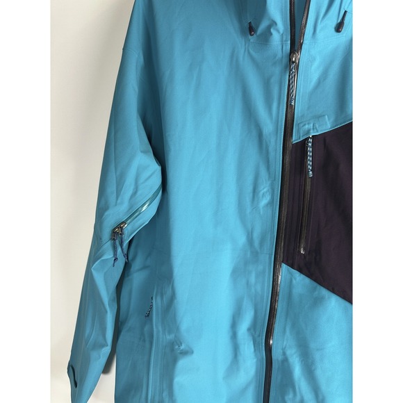 Patagonia Men's Snowdrifter Jacket Blue Full Zip Ski Lightweight H2NO Large EUC - Picture 7 of 16